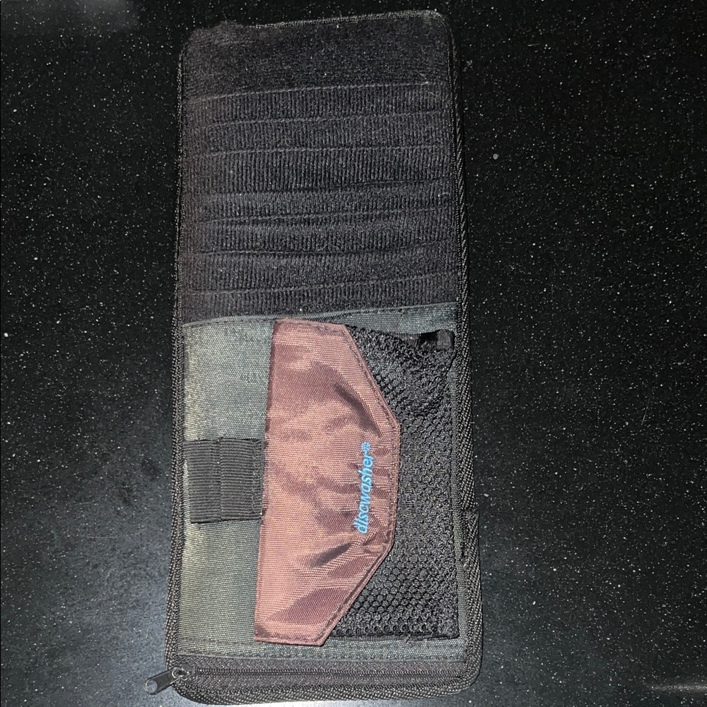 Black CD Pen Mesh Pocket Organizer